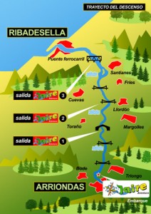 descenso del sella, mapa